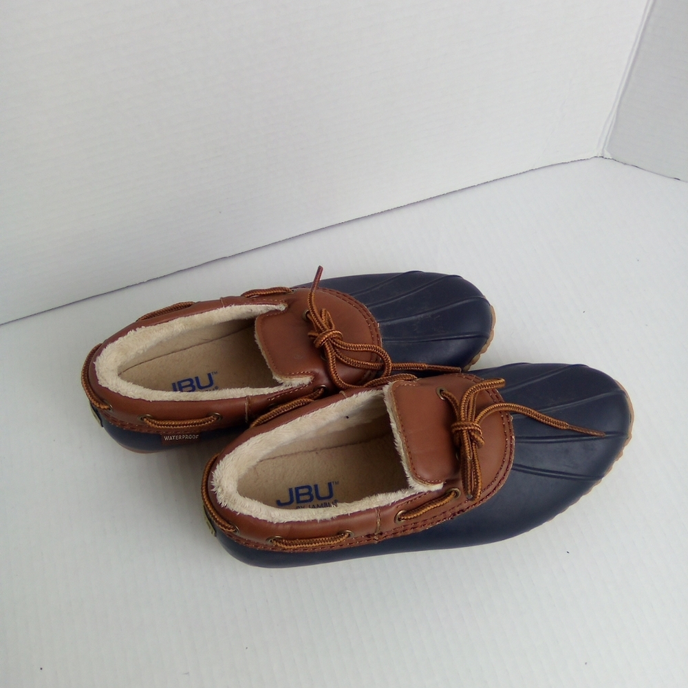 JBU Women's Navy and Brown Ankle Booties SIZE 6.5 - Picture 4 of 7